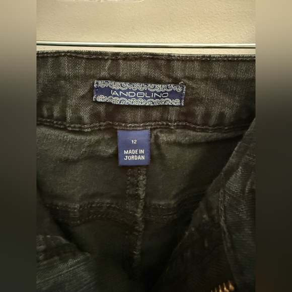 Bandolino Womens Jeans SZ 12 Black Denim Samantha Style Midrise Straight Pocket - Picture 4 of 9
